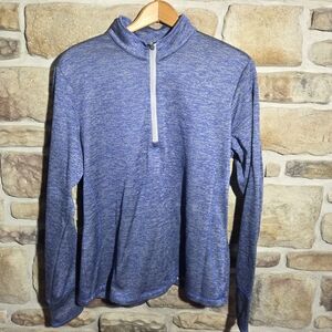 adidas Blue Quarter-Zip Sweatshirt